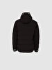 With Hood Puffer Black Coat