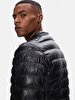 Straight Straight Collar Black Coat