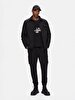 Mao Collar Technical Black Coat