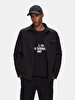 Mao Collar Technical Black Coat