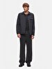 Mao Collar Technical Navy Coat