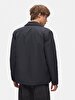 Mao Collar Technical Navy Coat
