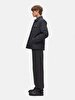 Mao Collar Technical Navy Coat