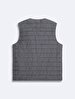 Crew Neck Straight Anthracite Vest