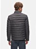Straight Straight Collar Dark Grey Coat