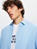 Straight Regular Fit Blue Shirt