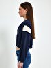 Crew Neck Long Sleeve Navy Sweatshirt