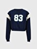With Patch Navy Sweatshirt