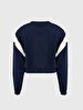 With Patch Navy Sweatshirt