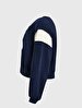 With Patch Navy Sweatshirt