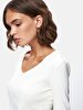 V-neck Ribbed Dust T-shirt