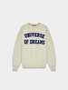 Print Relaxed Fi̇t Beige Sweatshirt