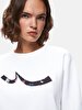Sign With Print Beige Sweatshirt