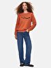 Sign With Print Orange Sweatshirt