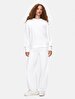 Straight Crew Neck Long Sleeve Basic Beige Sweatshirt