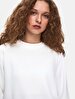 Straight Crew Neck Long Sleeve Basic Beige Sweatshirt