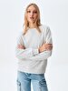 Crew Neck Long Sleeve Basic Grey Sweatshirt