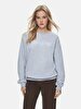 Print Crew Neck Long Sleeve Basic Grey Sweatshirt