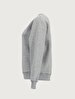 Sign With Print Crew Neck Long Sleeve Basic Grey Sweatshirt