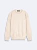 Straight Crew Neck Long Sleeve Basic Beige Sweatshirt