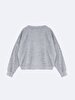 Crew Neck Long Sleeve Grey Sweatshirt