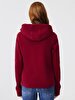 Straight With Hood Polar Zipper Closing Regular Fit Purple Sweatshirt