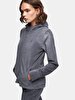 Straight With Hood Polar Zipper Closing Regular Fit Grey Sweatshirt