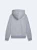 Surface With Print With Hood Without Zipper Regular Fit Grey Sweatshirt
