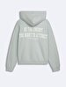 Surface With Print With Hood Without Zipper Relaxed Fi̇t Blue Sweatshirt