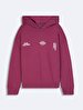 Surface With Print With Hood Without Zipper Relaxed Fi̇t Purple Sweatshirt