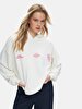 Surface With Print With Hood Without Zipper Relaxed Fi̇t Lilac Sweatshirt