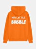 Print With Hood Without Zipper Relaxed Fi̇t Orange Sweatshirt