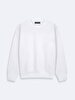 Straight With Hood Without Zipper Regular Fit White Sweatshirt