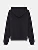 Straight With Hood Without Zipper Regular Fit Black Sweatshirt