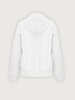Straight With Hood Zipper Closing Relaxed Fi̇t White Sweatshirt