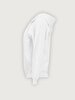 Straight With Hood Zipper Closing Relaxed Fi̇t White Sweatshirt