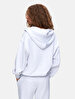 Straight With Hood Zipper Closing Relaxed Fi̇t Grey Sweatshirt