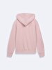 Straight With Hood Zipper Closing Regular Fit Lilac Sweatshirt