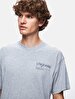 Crew Neck Short Arm Relaxed Grey T-shirt