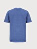 Short Sleeve Crew Neck Basic Blue T-shirt