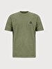 Short Sleeve Crew Neck Basic Green T-shirt