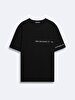 Crew Neck Short Arm Relaxed Black T-shirt