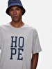 Crew Neck Short Arm Square Grey T-shirt