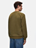 Si̇gned Crew Neck Long Sleeve Regular Fit Green Sweatshirt