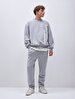 Print Crew Neck Long Sleeve Relaxed Fi̇t Grey Sweatshirt
