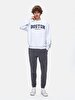 Boston With Print Crew Neck Long Sleeve Relaxed Fit Grey Sweatshirt