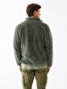 Straight Straight Collar Zipper Closing Regular Fit Green Cardigan