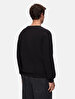 Si̇gned Crew Neck Long Sleeve Regular Fit Black Sweatshirt