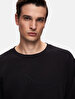 Si̇gned Crew Neck Long Sleeve Regular Fit Black Sweatshirt