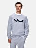 Si̇gned Crew Neck Long Sleeve Regular Fit Grey Sweatshirt